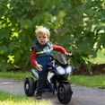 thumbnail image 2 of Qaba 6V Kids Motorcycle with Music, Headlights, 3 Wheels, Blue, 2 of 10