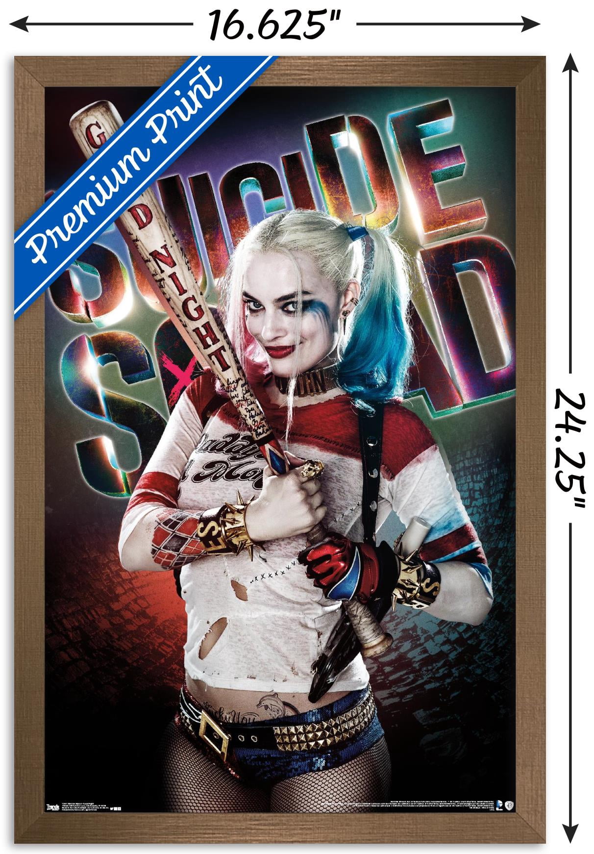 DC Comics Movie - Suicide Squad - Good Night Wall Poster, 14.725" x 22.375", Framed