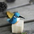 thumbnail image 4 of Kingfisher Bird Wood Figurine Statue, Holzlrgus Alcedinidae Sculpture Ornament Decor Miniature Art Carve Bird Statue, 4 of 6