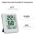 thumbnail image 3 of Digital Hygrometer Thermometer Indoor Outdoor Humidity Meter Room Thermometer and Humidity Gauge, 3 of 5