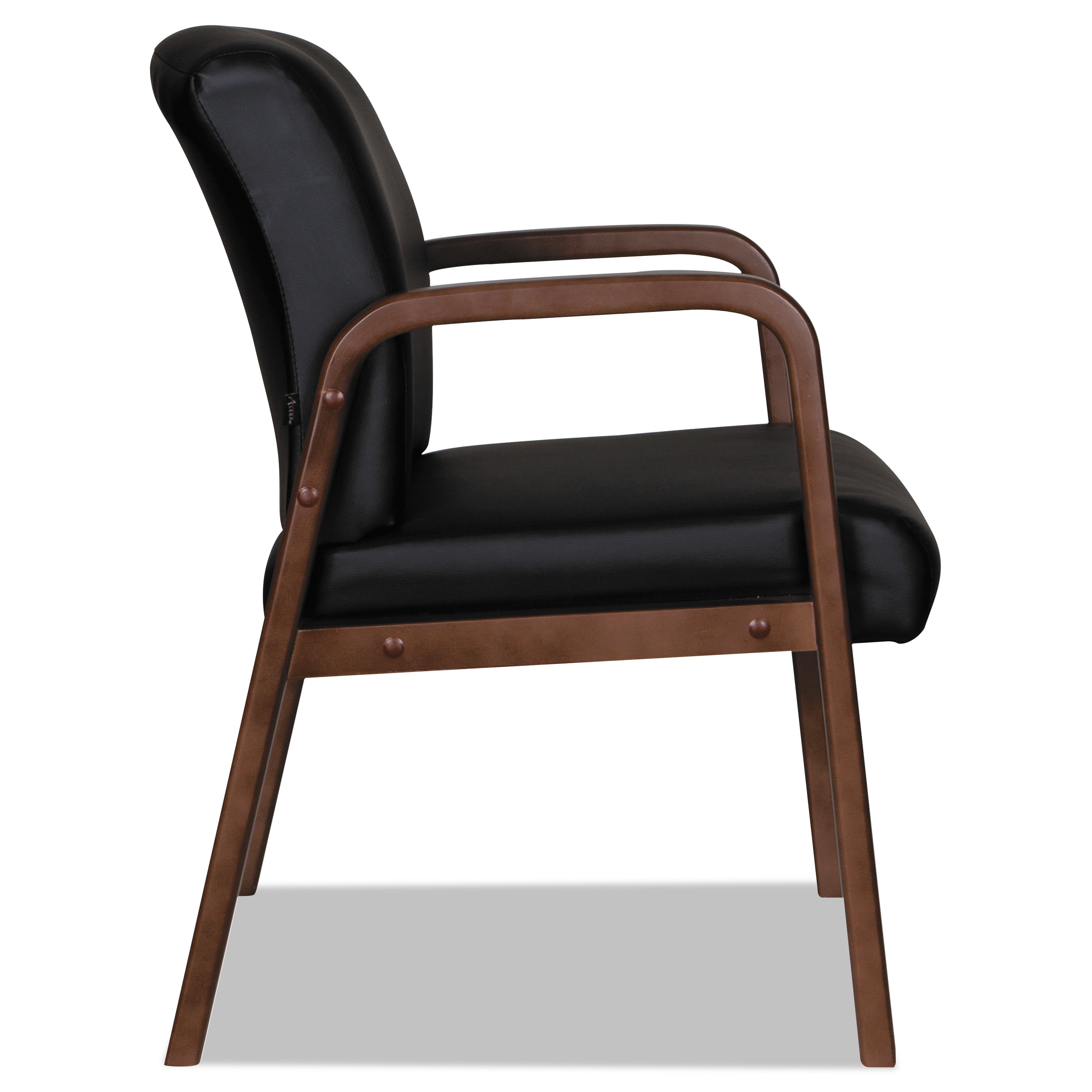 BK//Walnut 20 7//8x20 7//8x17 7//8 Alera Reception Lounge WL Series Guest Chair