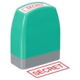 thumbnail image 1 of Secret Notice Stamp Self Inking Red Ink Office Stamps Pre Inked Message Stamp Refillable Business Stamp, Green, 1 of 7
