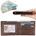 thumbnail image 2 of Billetera HIMI de piel auténtica con bloqueo RFID para hombre, 2 of 7