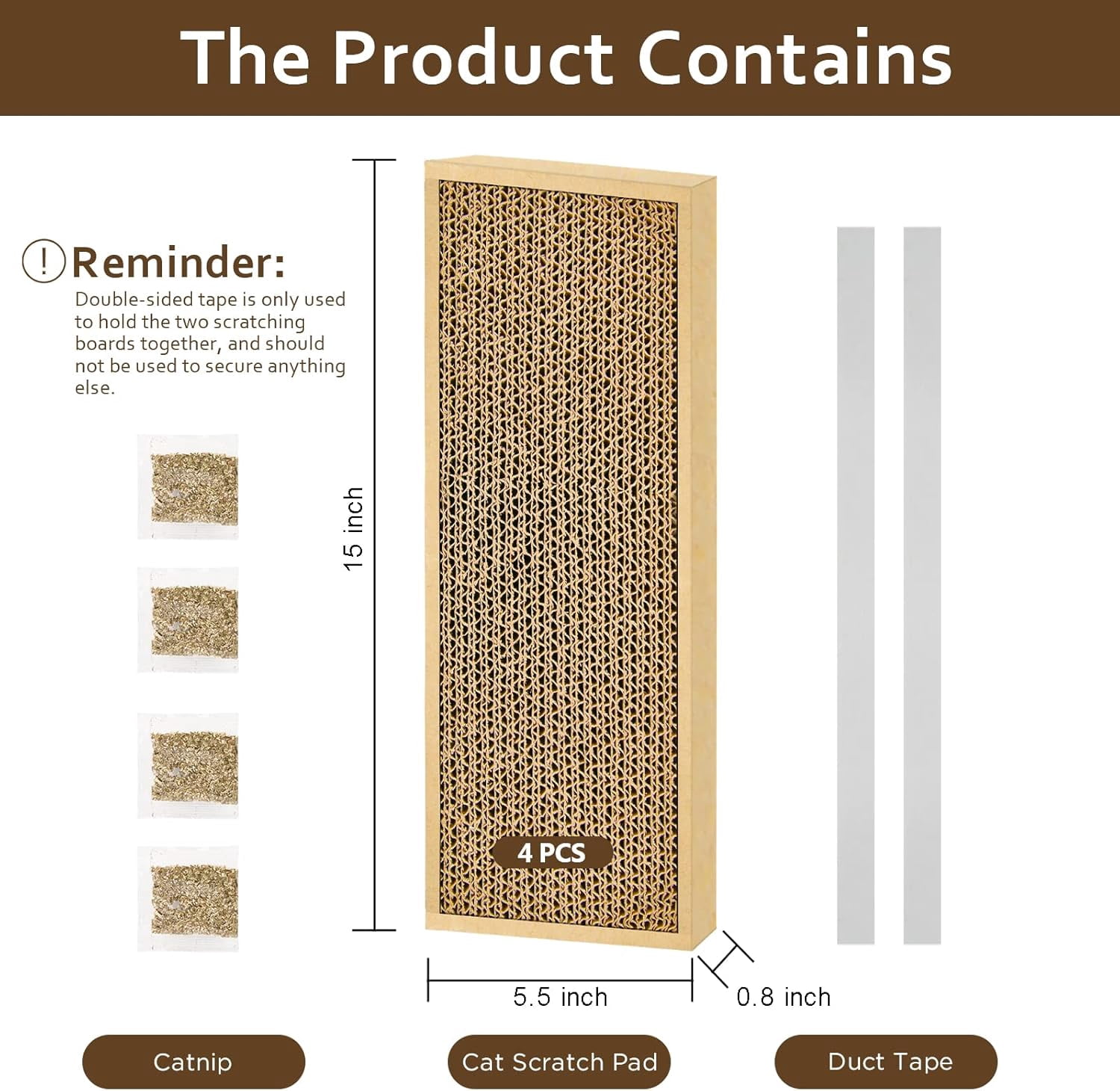 THBN HappyFreeSX Splicing Cat Scratch Pad: Cat Scratchers for Indoor Cats and Kitten, 2 Pack Cat Scratching Pad, Cat Scratcher Cardboard, Cat Scratching Pad, Premium Scratch from Cats, Double-Sided D