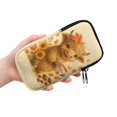 thumbnail image 2 of SEANATIVE Double Glasses Case Soft Neoprene Zipper Sunglasses Pouch with 2 Pockets, Lightweight Eyewear Holder for Women Men Travel Glasses Organizer Pouch, Highland Cow Sunflower Fall Leaf, 2 of 7