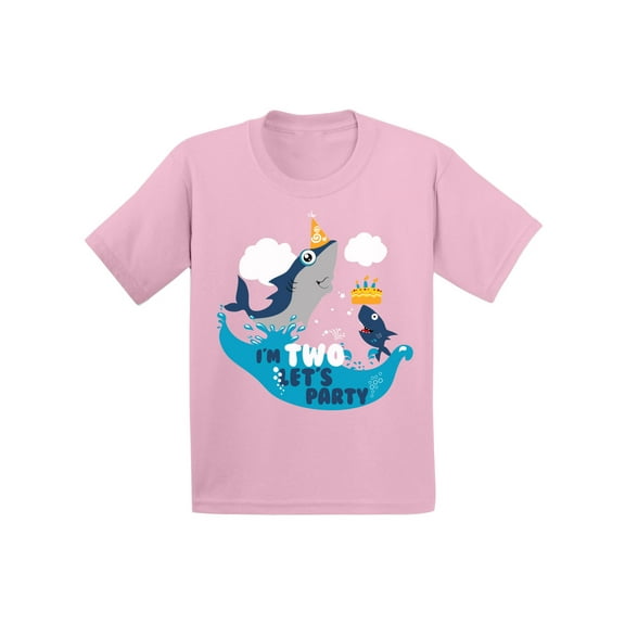 Awkward Styles 2nd Birthday Shirt Shark Bithday Party Cute Shark Tshirts for Toddlers Birthday Gifts for 2 Year Old Boys and Girls Shark T shirt Kids 2nd Birthday Party Funny Shark Gifts