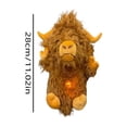 thumbnail image 3 of Diceymbol 2025 Breathing Highland Cow Stuffed Animal Breathing Highland Cow Sleep Buddy Sensory Details Music Lights Rhythmic Breathing Motion Musical Baby Toy Plush Valentine's Day Gifts, 3 of 4