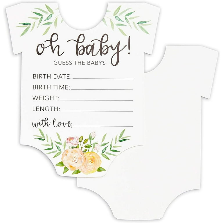 Baby shower guess clearance cards