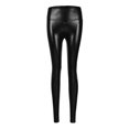 thumbnail image 5 of Stretch Pants for Women New Womens V-Waist Pants Shiny Bright Leather Leggings Pants Stretch Gym Workout Running Tights Pants Womens Pants Trendy Clothes Black-a, 5 of 9