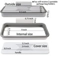 thumbnail image 2 of 2 Pack Hanging Trash Bag Holder with Lid, Portable Trash Bag Holder Garbage Bags Storage Rack Garbage Bag Holder for Cabinet, 2 of 6