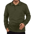 thumbnail image 4 of Krdevn Mens Shirts - Men's Trend Of Fall and Winter Tops Shirt Texture Texture Men's Sports Shirt,Mens Fall Shirts,Color:Army Green,Size:XL, 4 of 5