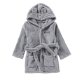 thumbnail image 2 of LYMAYTER Kids Robe Hooded Bathrobe Toddlers Soft Coral Fleece Pajamas Boys Girls Cozy Dressing Gown 3M-6Y, 2 of 7