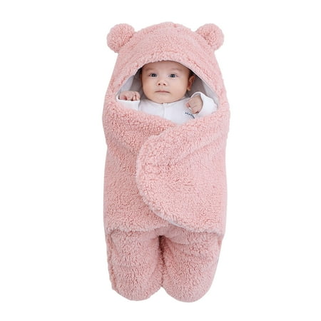 

AIMAOMI Baby Boys Girls Thick Fleece Warm Sleeping Blanket Hoodie Swaddle Wrap H