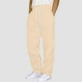 thumbnail image 2 of GHSOHS Mens Casual Cargo Sweatpants Fleece Lined Joggers Pants High Waisted Drawstring Relaxed Fit Cargo Sweat Pants Sports Trousers, 2 of 6
