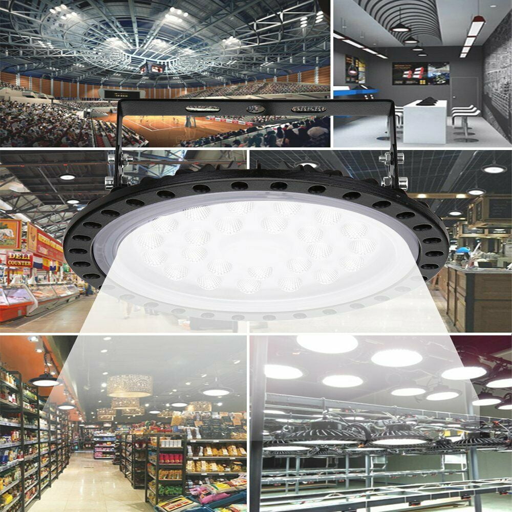 100W UFO High Bay LED Light Warehouse fixture factory shop lighting 6500K IP65 