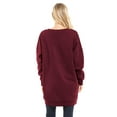 thumbnail image 4 of Made by Olivia Women's Casual Oversized Loose Fit V-Neck Fleece Pullover Sweatshirts Tunic Fall Outfits S~3X, 4 of 7
