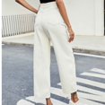 thumbnail image 3 of Vedolay Jeans Womens High Waisted Slim Fit Jeans Straight Leg Cropped Denim Pants,White XXL, 3 of 5