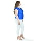thumbnail image 2 of Blusa satinada con flor Roman Fashion/Tallas Extras, 1901 (Azul rey) azul 42, 2 of 6