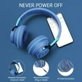 thumbnail image 2 of Cshidworld Wireless On-Ear Headphone, Upgrade Bass HiFi Stereo Wireless Heaset, Foldable & Wireless Wired Mode, Noise Isolating Over Ear,w Microphone and Volume Control, for Laptop Cell Phone, 2 of 8