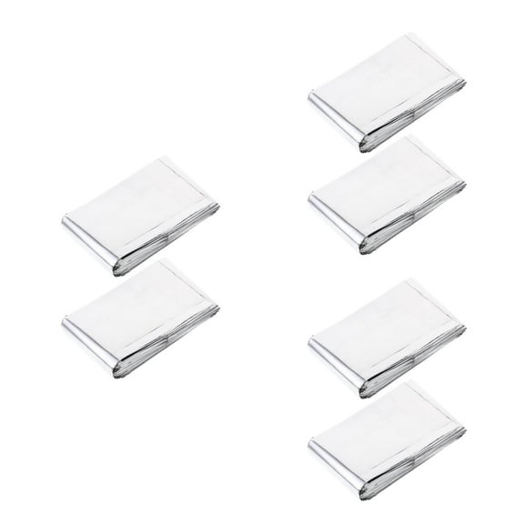 3 Count Heat Reflective Blanket Outdoor Inground Tent Silver