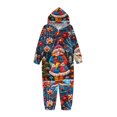 thumbnail image 2 of Odeerbi Christmas Onesie Pajamas for Family Holiday Sleep Jumpsuit Long Sleeve Family Christmas Pajamas Matching Sets Kids Fashion Printed Hooded Jumpsuit Sleepwear PJs Set Blue, 2 of 5