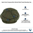 thumbnail image 5 of Epoch Hats Company  Berteil Wool Tweed Newsboy Cap (Men), 5 of 5
