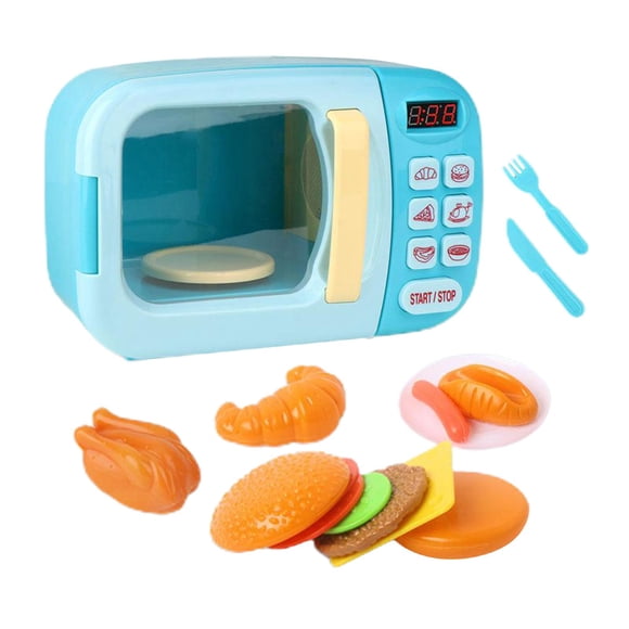 Juguetes de simulación para niños, Mini juguete de microondas, desarrollo realista, juguete educativo de cocina, juego de cocina, juguetes para regalo 13 Uds.