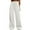 White, variant on Tauxra Women's Casual Pants Womens High Waist Loose Wide Leg Pants with Pockets Ladies Trendy Solid Color Palazoo Pants with Drawstring Strap