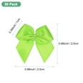 thumbnail image 3 of Uxcell 50 Pack Mini Craft Ribbon Bow 0.98 x 0.98 inch Checkered Fabric Satin Ribbon Bows Boutique for DIY Green, 3 of 6