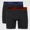 Black, variant on Moves Premium Men's Anti-Chafe Total Support Pouch X-Temp Long Leg Boxer Briefs, Gray/Black, 2-Pack, Size: S-XL