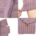 thumbnail image 3 of Winter Fingerless Gloves Mittens for Women Men Warm Wool Knitted Convertible Flip Top Mittens for Cold Weather, 3 of 6