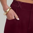 thumbnail image 6 of Hurxie Womens Baggy Wide Leg Pants Casual Elastic Waisted Palazzo Harem Pants with Pockets Wine,S, 6 of 8