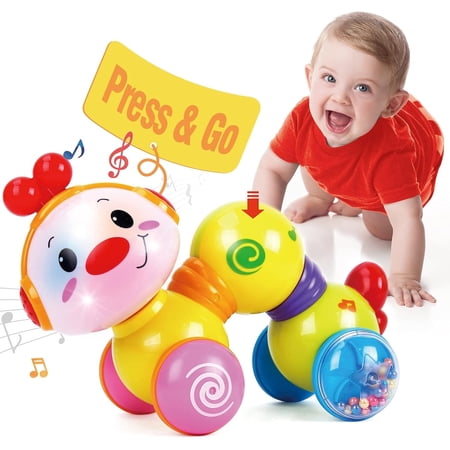 Baby Toys 6-12 Months+ - Musical, Light up, Press and Go 6 Month Old Baby Toys 6 to 12 Months Crawling Toys for Babies Infant Tummy Time Toys 7 8 9 12+ months boy Girl Toys for 1 Year Gifts