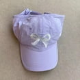 thumbnail image 3 of Grblisyd Girls Bow Tie Baseball Cap Kids Embroidered Hat Adjustable Cotton Travel Sun Hats, 3 of 4