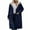 #42-navy jacket for women, variant on UPPADA Long Fleece Jacket Women Warm Winter Reversible Puffer Coat Sherpa Padded Down Jackets Oversized Long Sleeve Hooded Coats Blue,XXXL Rain Trench Coat Women with Hood
