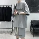 thumbnail image 3 of Conjunto de hombre con estampado de gofres, nuevo conjunto de camiseta y pantalones cortos de manga corta de moda de verano, conjunto deportivo de 2 piezas, conjunto de moda coreana, 3 of 5