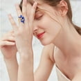 thumbnail image 4 of Crystal Zircon Anillo Exagerado Anillo Espiral Anillo de Primavera de Moda Anillos Grandes, 4 of 4