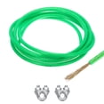 thumbnail image 1 of Uxcell 5/16 Green Vinyl Coated Wire Rope 10ft Galvanized Steel with 2PCS M8 Loop Sleeves, 1 of 7