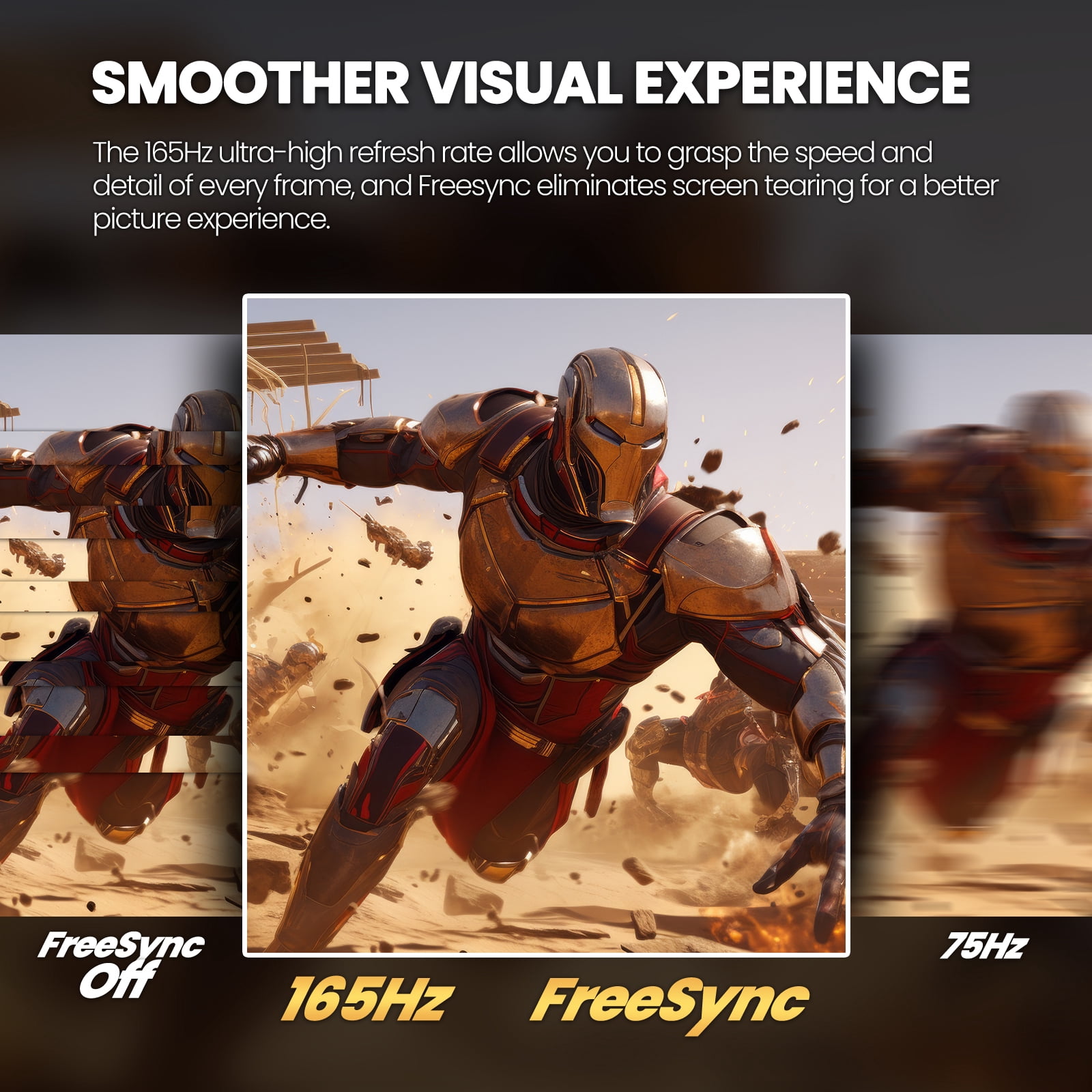 Suevery 34" 165Hz Ultrawide Curved Gaming Monitor, WQHD/3440x1440P, 1500R, 21:9, FreeSync, Wall Mountable, HDMI/DP, Black