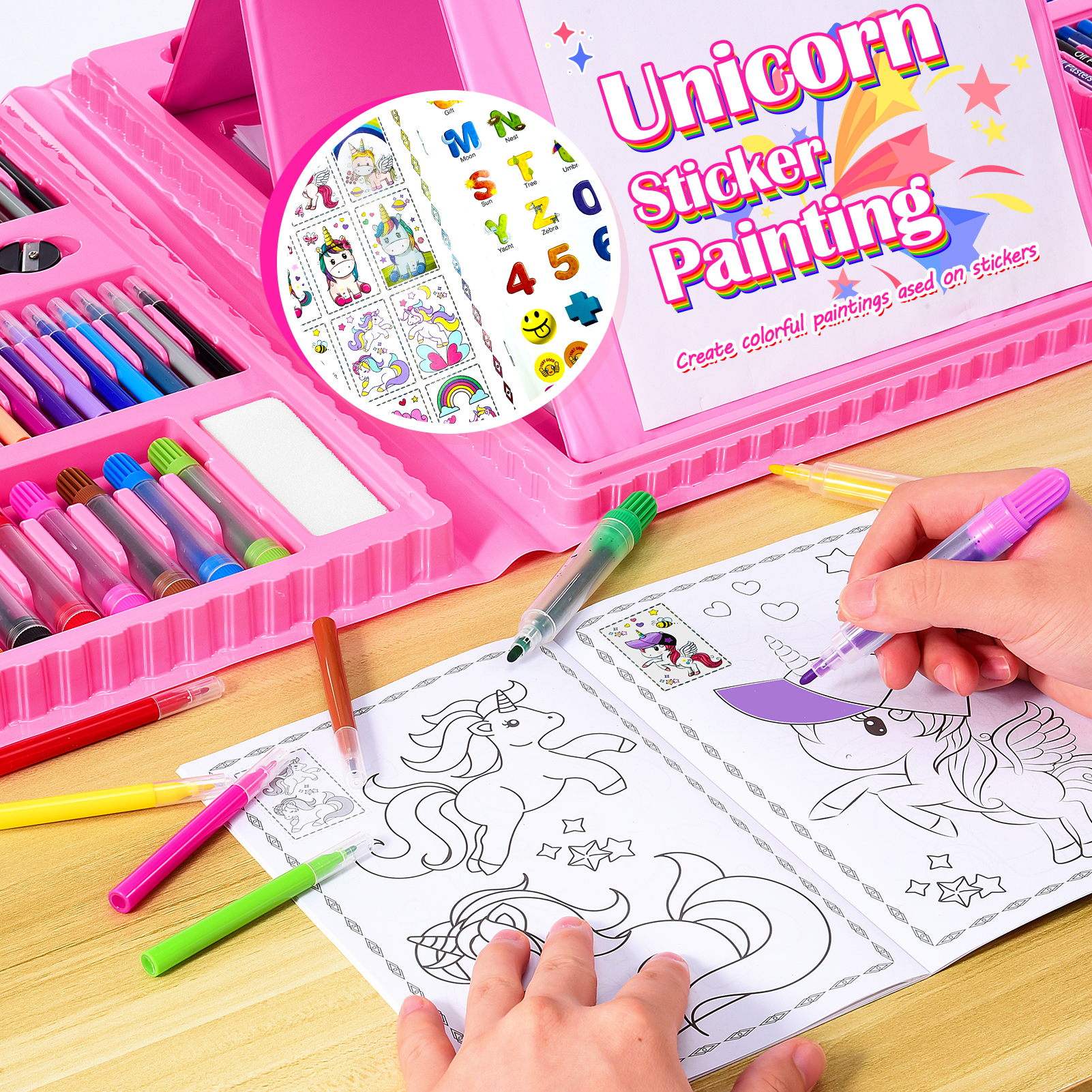 Art Supplies for Kids 6-8, 208 Pcs Drawing Kits for Kids Age 8-12, Colored Pencils Set with Sketch Pads,Oil Pastels,Crayons,Art Kits 3-12 Year Old Boys Girls Gifts