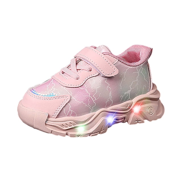 dmqupv Chaussures Lumineuses Garçon Filles Espadrilles Confortables Respirantes Élégantes Imprimées à Plateforme Espadrilles Roses, Taille US 12