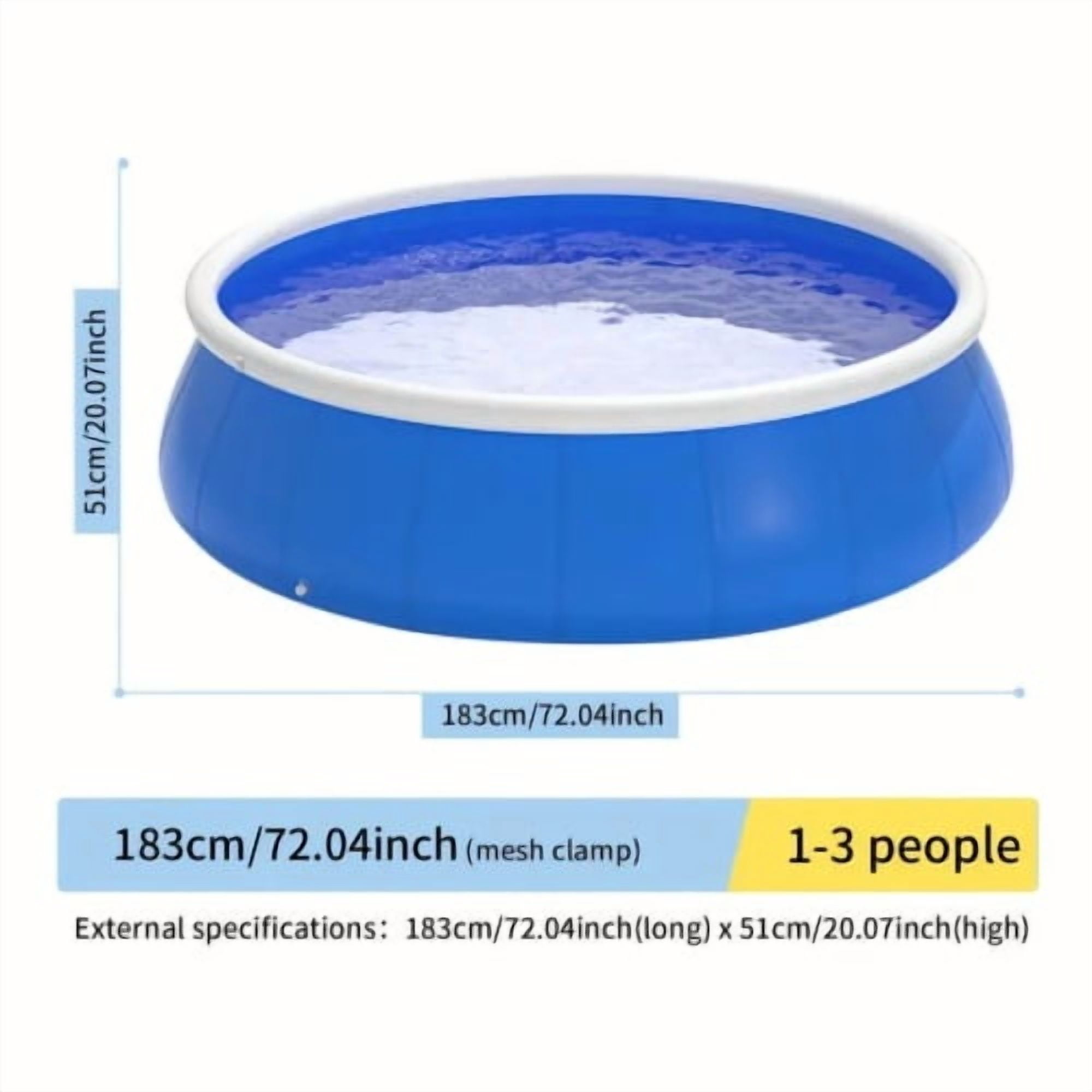 Inflatable Swimming Pool 183*51cm Butterfly Inflatable Coil Mesh Pool, Portable Summer Water Play Pool for Outdoor Patio Garden Backyard