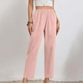 thumbnail image 4 of Womens Sweatpants Cotton Joggers Casual Pants With Side Pockets Pocket Pink, 4 of 8