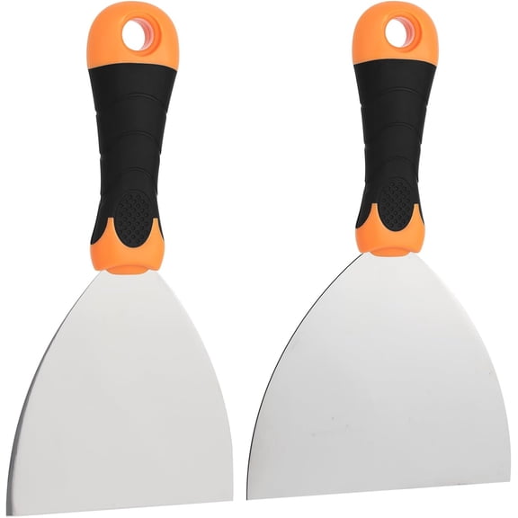 2-Piece Spackle Knife Set：4"，and 6" Professional Putty Knives - Paint Scraper and Drywall Tools for Wall Repair-