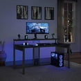thumbnail image 2 of OSP Furniture Adaptor 63 Inch Gaming Desk with RGB LED Lights and Smart Power Hub, Matte Black, 2 of 5
