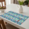 thumbnail image 6 of Placemat, Pioneer Flower Floral Print Pattern Place Mats Table Mat Set Of 2, PVC Washable Placemats for Party Kitchen Dining Decoration, 18x12 Inch, Fade Resistant, 6 of 6