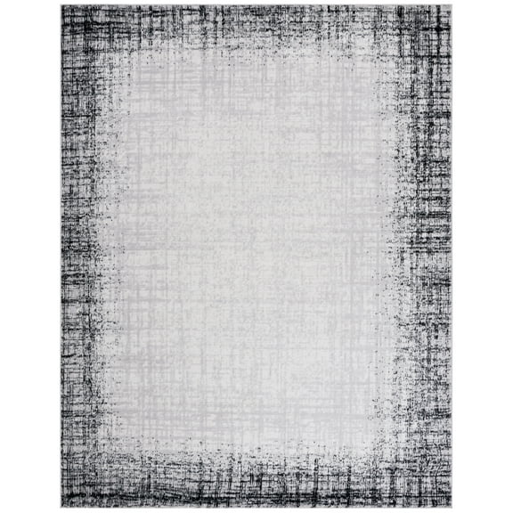 SAFAVIEH Skyler Gervase Bordered Area Rug, Ivory Grey/Black, 8' x 10'