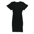 thumbnail image 2 of bar III Womens Twist Front Sheath Shirt Dress, Black, XX-Small, 2 of 2