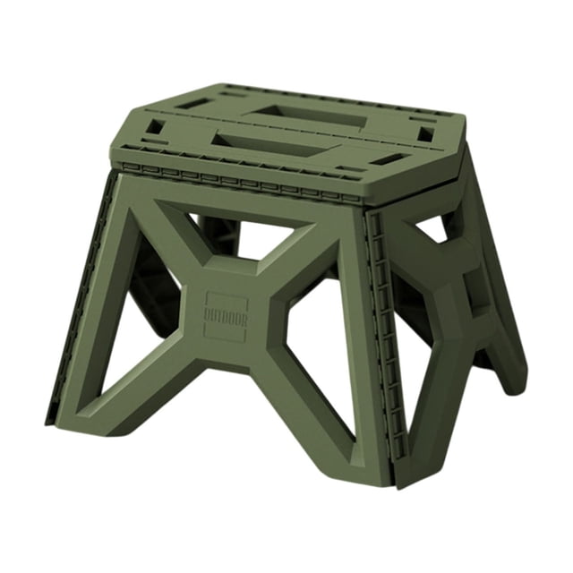 Ohufall Folding Stool Thickened Plastic Portable Short Stool Children's Stool Outdoor Camping Portable Fishing Stool Portable Stool Step Stool