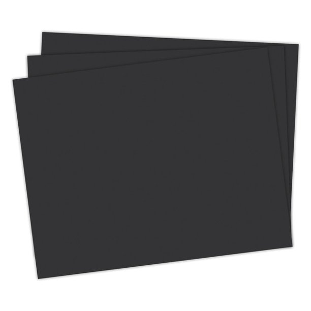 School Smart Railroad Board, 22 x 28 Inches, 4Ply, Black, Pack of 25